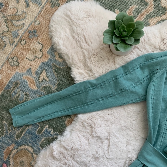 Belldini Teal Long Sleeve Open Front Cardigan- Size Small - Picture 5 of 11